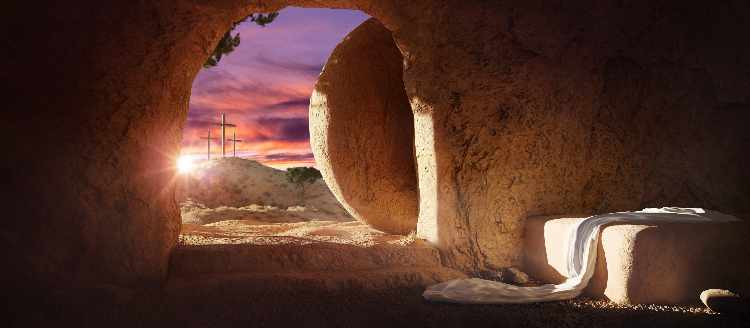Jesus's tomb after the resurrection